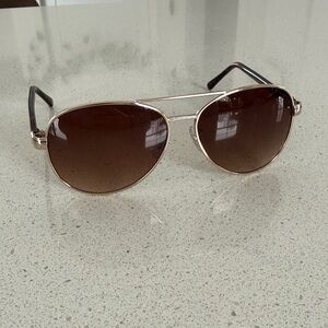 Fossil Brown Aviator Sunglasses
